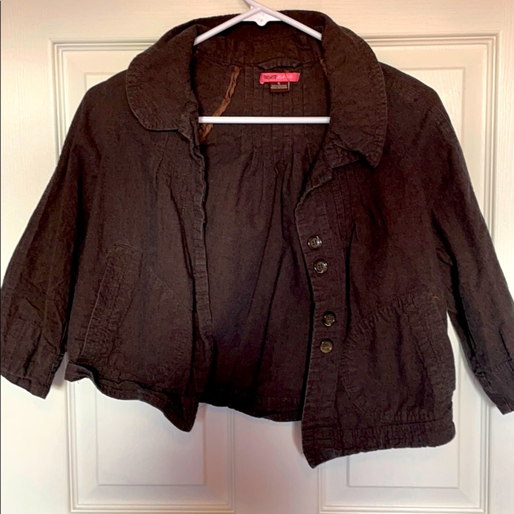 Brown crop jacket